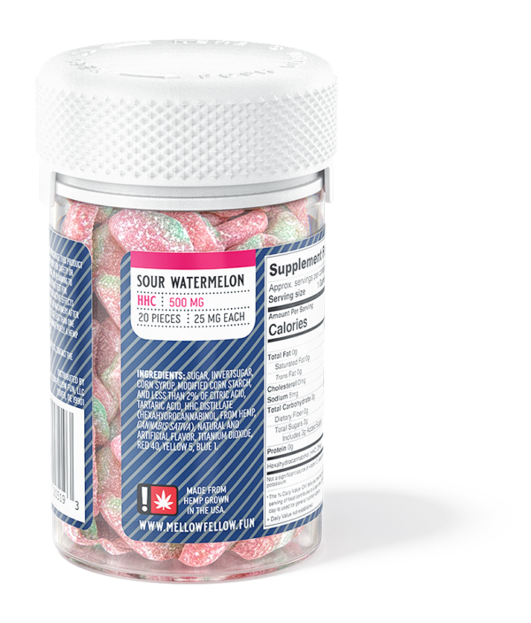 Sour Watermelons – THCO 500 mg – Mellow Fellow Edibles Candy Shop Cannabis & Kratom 2