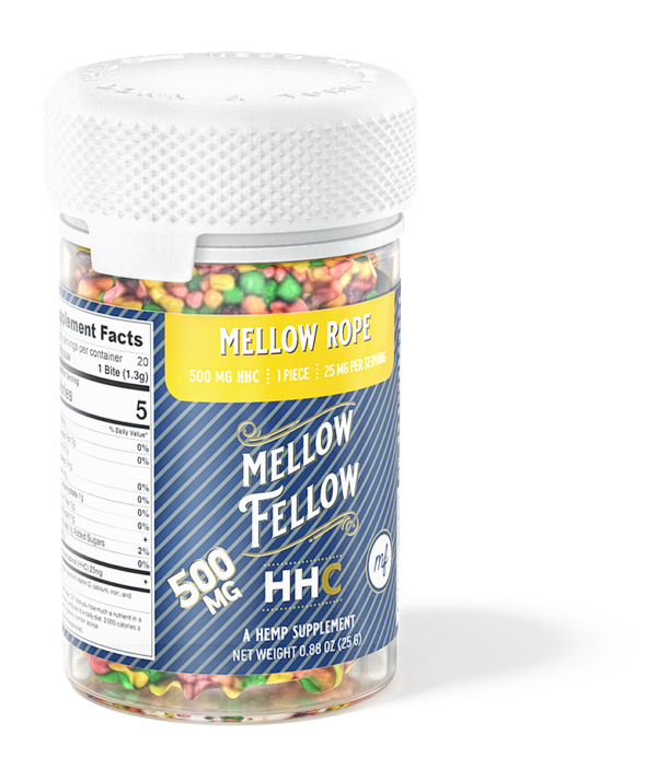 Mellow Rope – 500 mg HHC – Mellow Fellow Edibles Candy Shop Cannabis & Kratom